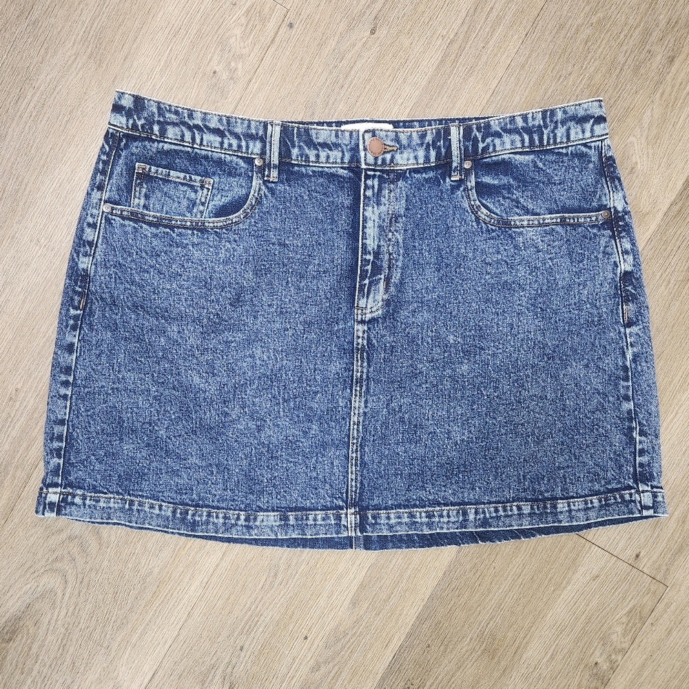 Lane Bryant Blue Denim Mini Skirt